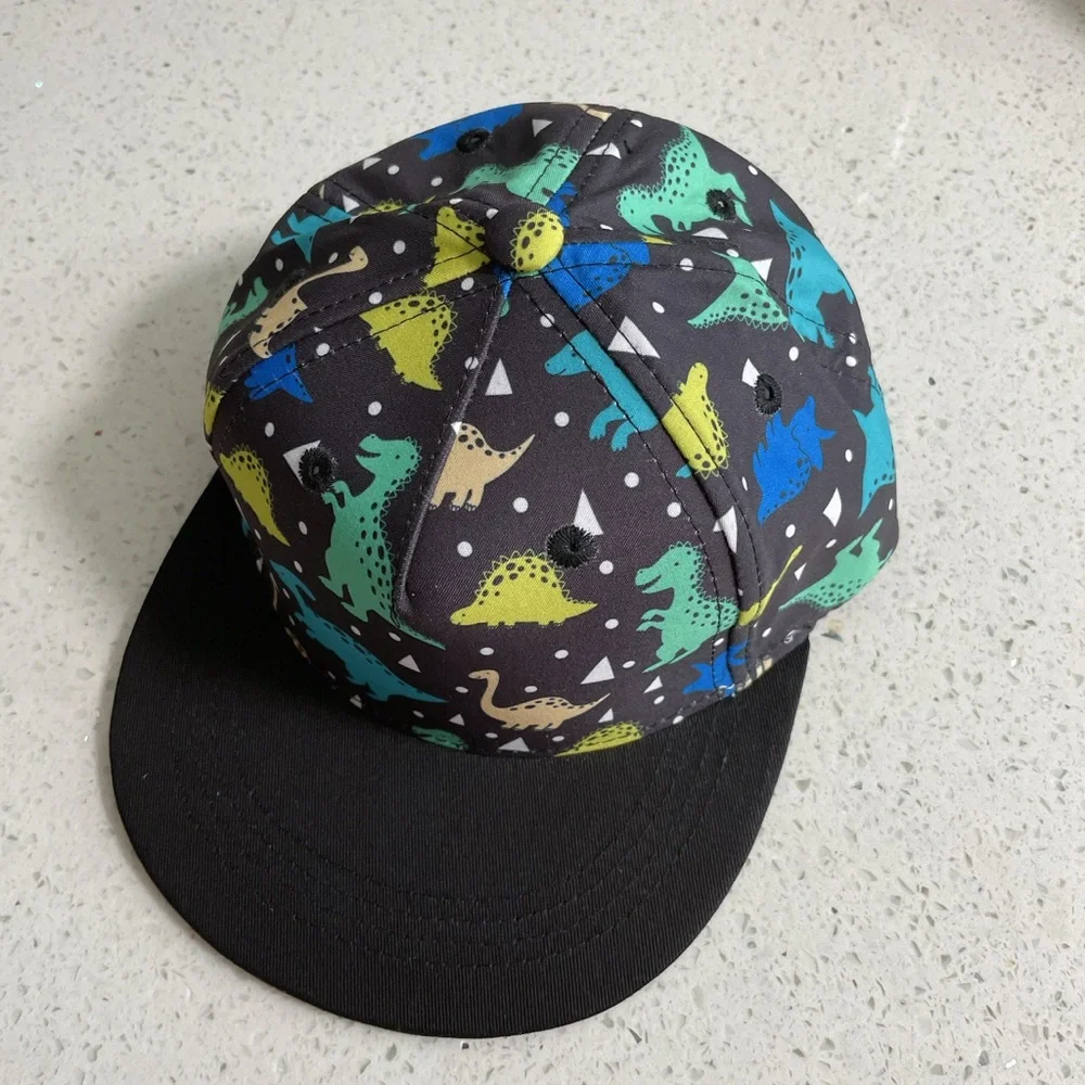 Boys Girls Flat Brim Hat Cartoon Print